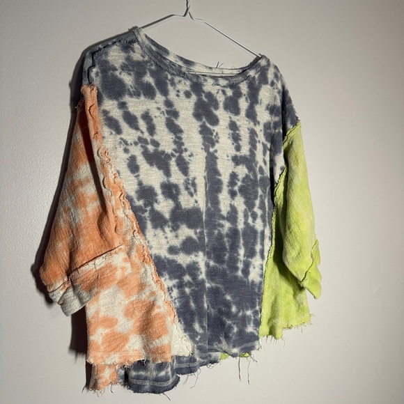 free people tie dye short sleeve top size small - Picture 2 of 5